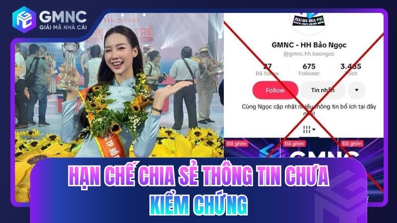 Hạn chế chia sẻ thông tin chưa kiểm chứng