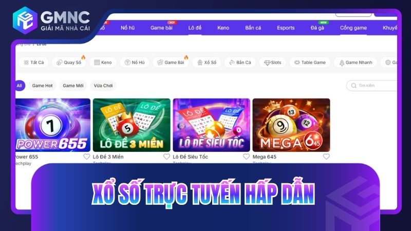 Xổ số trực tuyến hấp dẫn