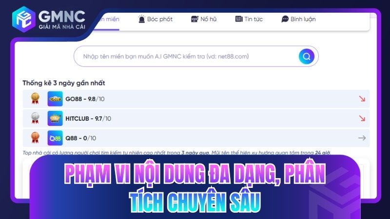Phạm vi nội dung đa dạng, phân tích chuyên sâu